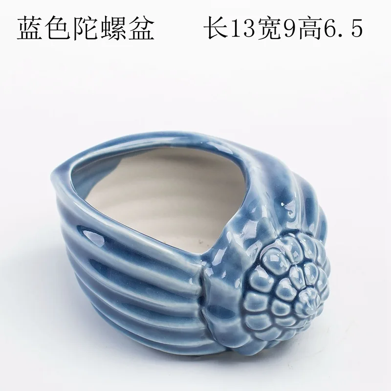 Ocean Theme Cute Whale & Shell Succulent Planter, Cartoon Mini Flower Pot for Desk Shelf