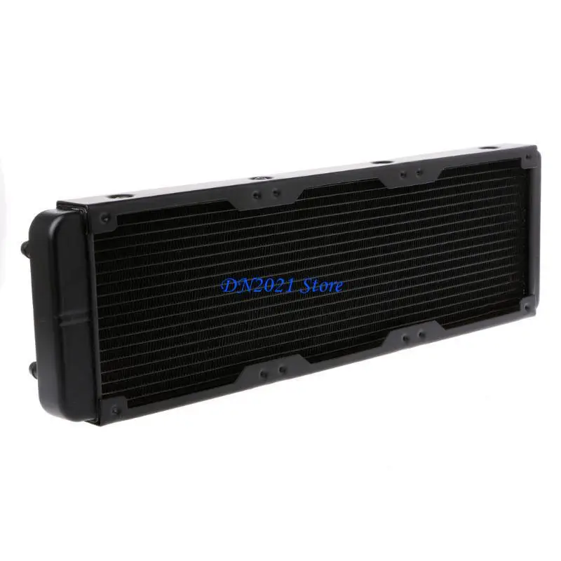 F3KE 360mm 18 Tube Computer Water Cooler Radiator G1/4 Female Thread Heat Dissipation