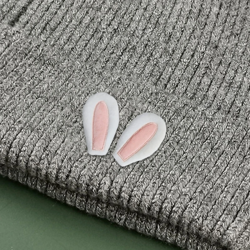 Appliques en forme d'oreille de lapin et de chat doux, patchs de vêtements de bricolage, matériel de couture, chaussures pour adultes et enfants, gants, écharpe, sac à dos, épingle à cheveux, 5 paires