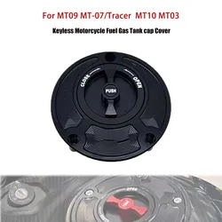 For YAMAHA  MT09 MT-07/Tracer MT-09 SP MT10 MT03 FZ09 FZ07 Keyless Motorcycle Fuel Gas Tank Cap Cover