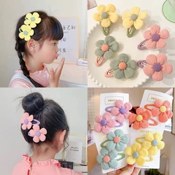 Korean Style Hair Clips Girls Cute Flowers Hair Accessories Candy Color Style Hair Clips Toddler Hair Wear Headdress