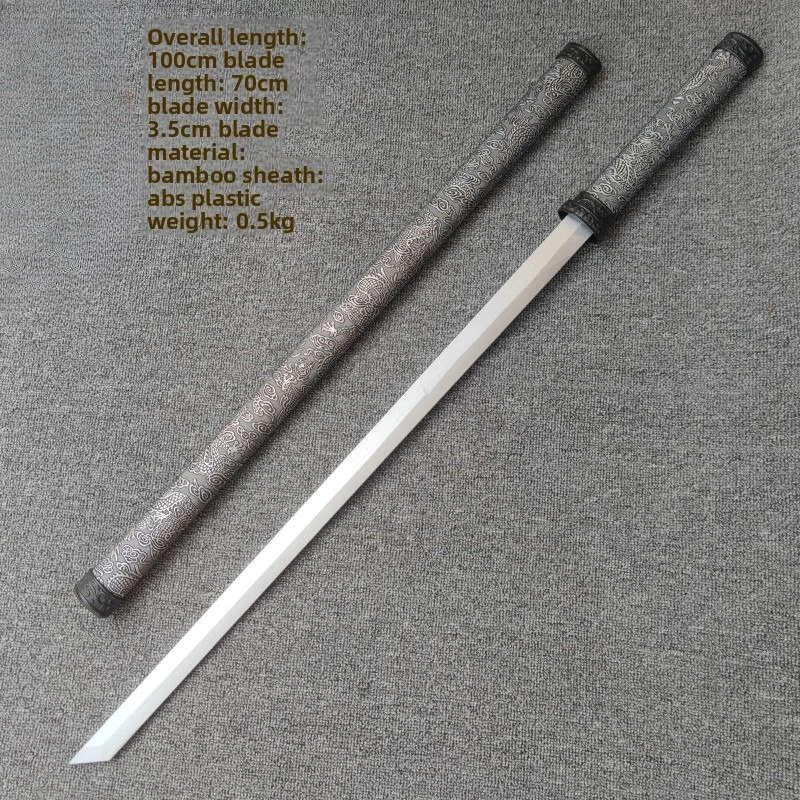 100 cm/33.37in Bamboe Katana Zwaard Met Schede Display Anime Randapparatuur Model Cosplay Props Collectible Praktijk Vriendje Gift