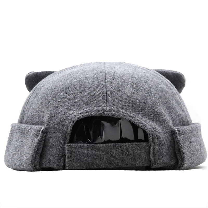 Winter ear Docker hat Sailor Cap for men women Brimless Hats Suede Thicken Hip Hop Beanie Skullcap Solid Color Girl Beanie Hat