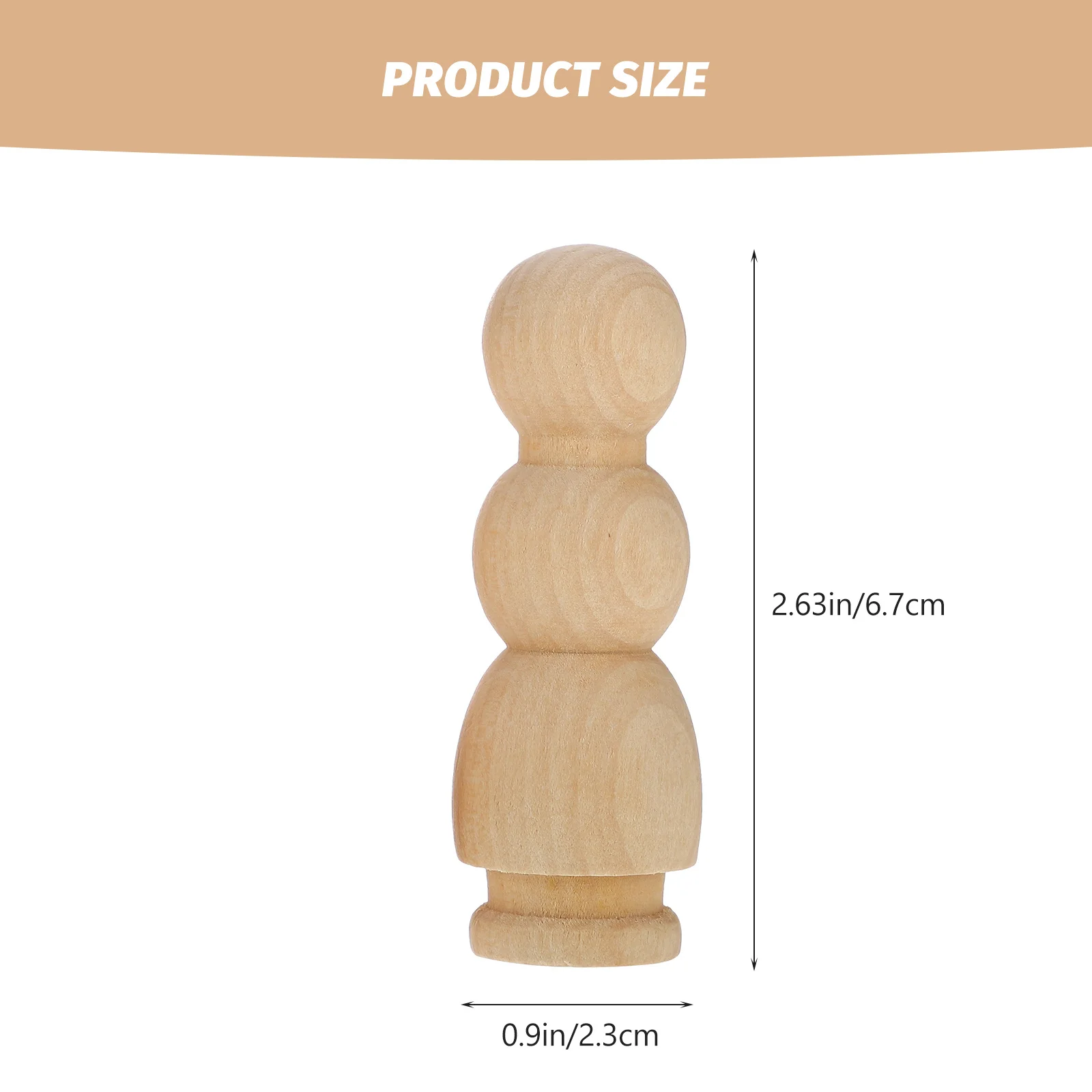 30 قطعة من أوتاد خشبية غير مطلية، مجموعة يدوية للأطفال، مشاريع فنية، ديكور طاولة إبداعي، هدية مصنوعة يدويًا، لعبة تعليمية ممتعة #5