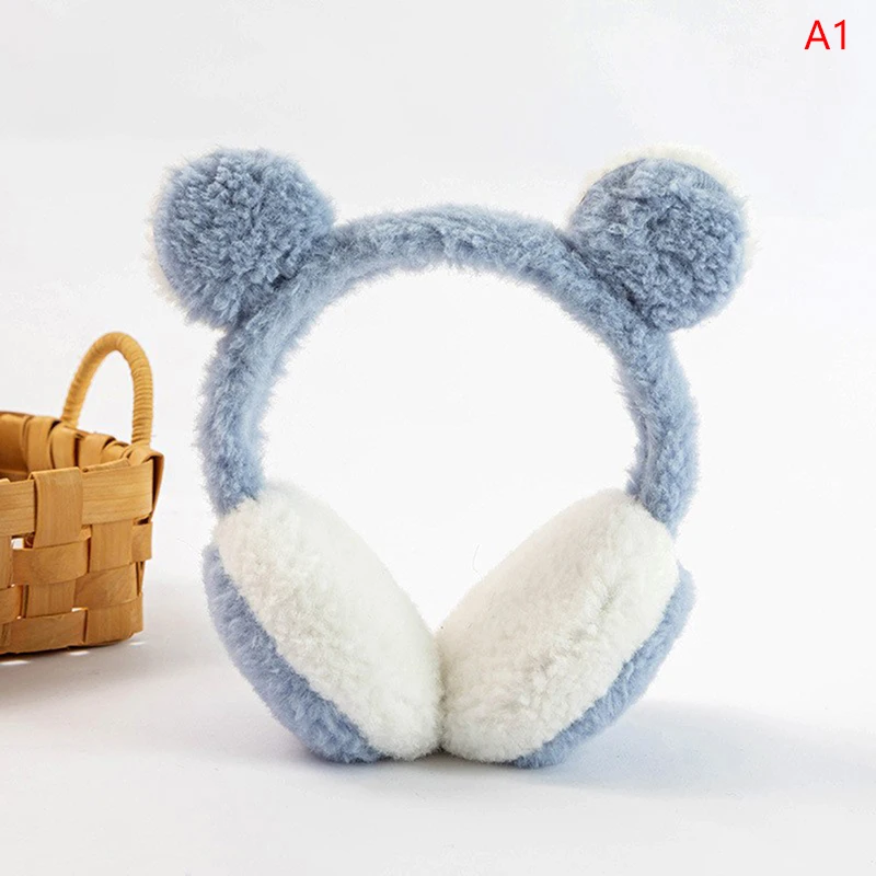 Cute Bear Ears Plush Earmuffs Children Cartoon Animals Winter WarmEar Warmers Women Men Faux Furry Earmuffs Headband Ear Cover