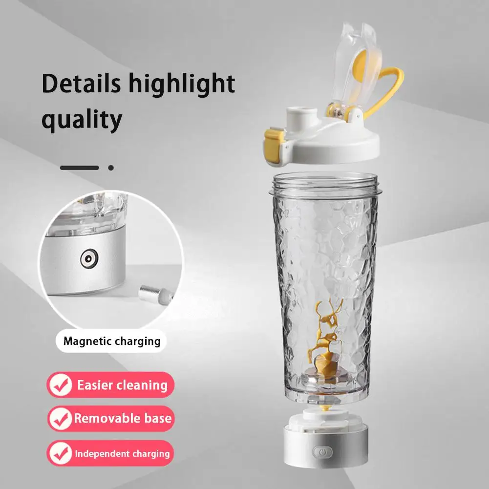 

Electric Protein Shaker 700ml Automatic Vortex Mixer Portable Rechargeable Sports Fitness Shaker Cup Blender