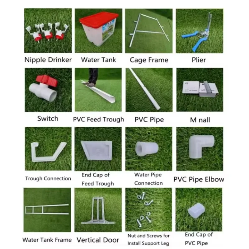 500 Allevamento di polli a deposizione automatica di galline/batteria a strati una gabbia per polli di tipo per l'allevamento di pollame