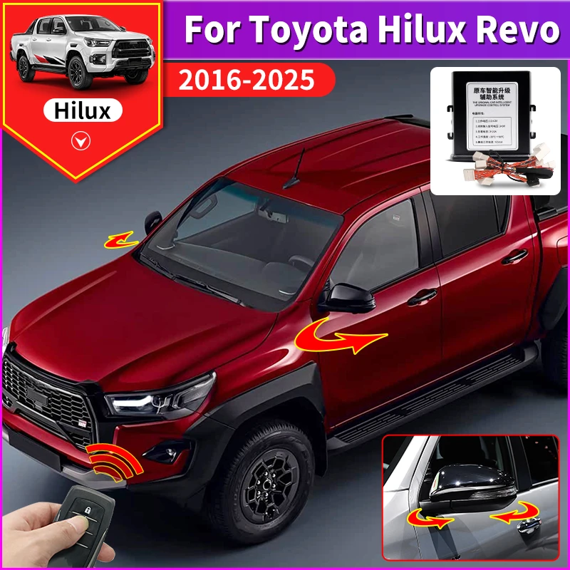 

For 2025-2016 Toyota Hilux Revo One Touch Auto Fold Mirror Module Kit with Harness Plug and Play LHD RHD Upgrade Accessories