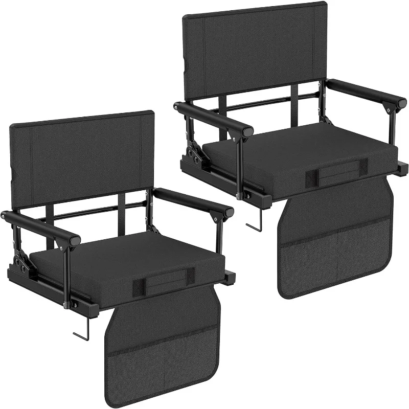 Seats for Bleachers with Back Support, 600 Lbs Rated Lightweight Bleacher Seats with Super Soft Comfort Cushion,