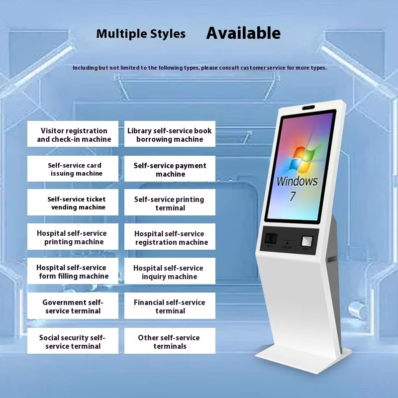 

All-In-One Self-Service Terminal for Government Affairs Hospital Registration Payment Number Pickup Manufactured Kiosks SDK