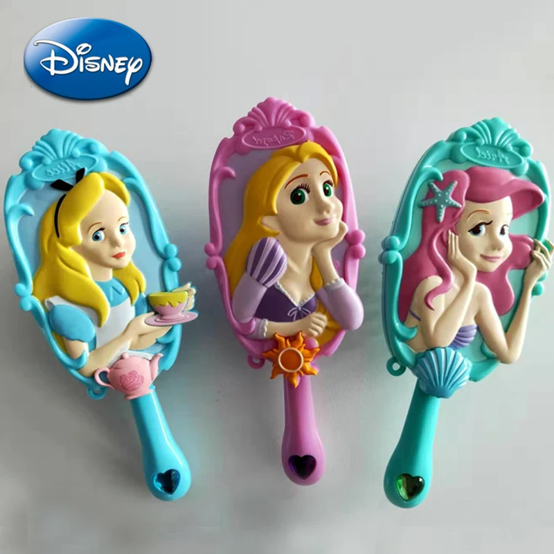 Disney Princess หวี Ariel Rapunzel การ์ตูนอะนิเมะตัวเลข Air Cushion หวีนวด Hairdressing เครื่องมือเด็กผู้หญิงของขวัญวันเกิด