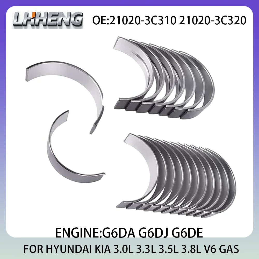 

Engine Main & Rod Bearings Kit FOR HYUNDAI EQUUS GENESIS GRAND GRANDEUR 3.0L 3.3L 3.5L 3.8L V6 GAS 05-25 21020-3C310 G6DA G6DJ