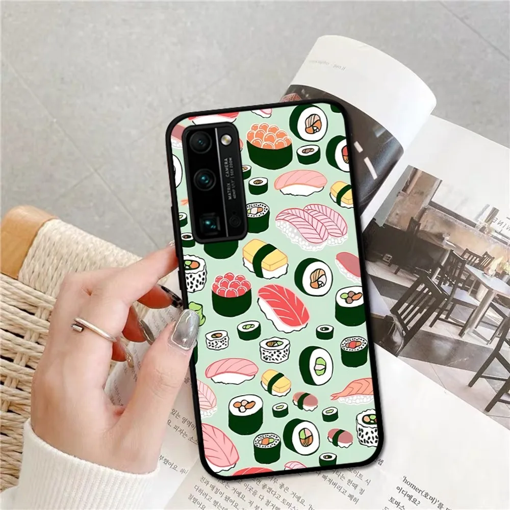 Food Sushi Phone Case For Huawei Honor 10 Lite 9 20 7A Pro 9X Pro 30 Pro 50 Pro 60 Pro 70 Pro Plus