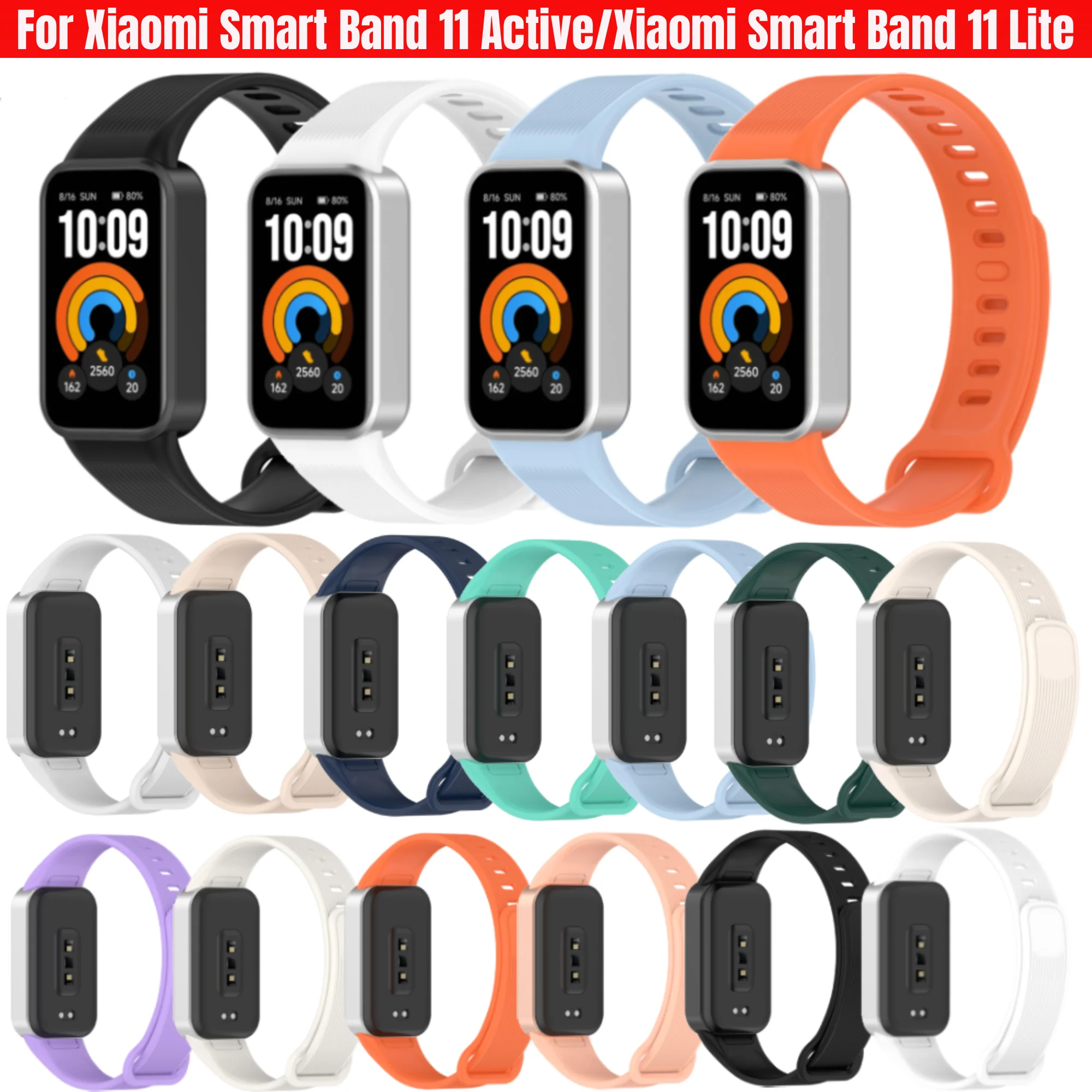 Soft Silicone Sport Strap for Xiaomi Smart Band 11 Active Bracelet Replacement Watchband For Mi Band 11 Lite Smart Watch Correas