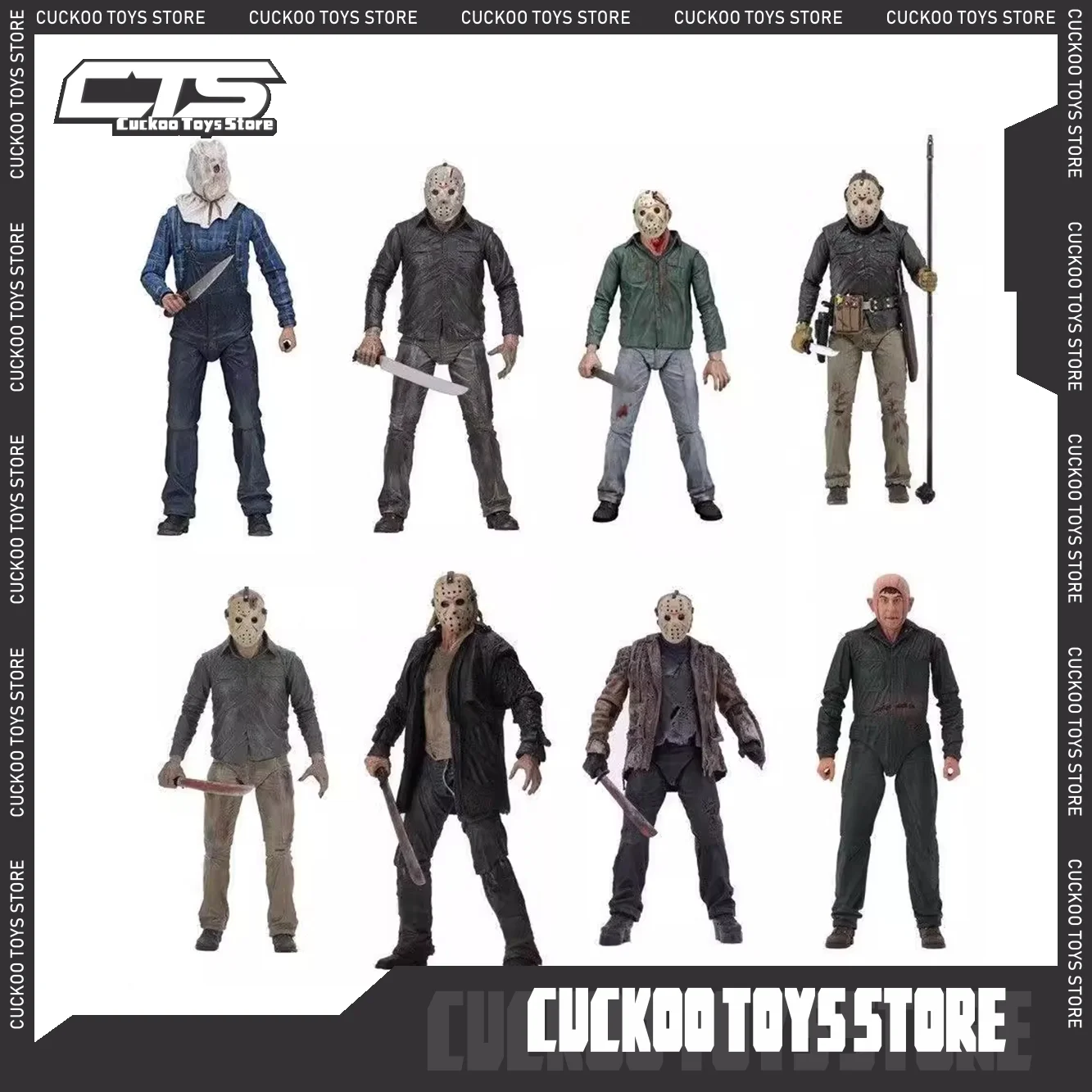 NECA الجمعة 13th الشكل Pennywise الجزء السابع 7 جديد الدم في نهاية المطاف جيسون فورهيس عمل نموذج لجسم الرعب لعبة الهالوين هدية