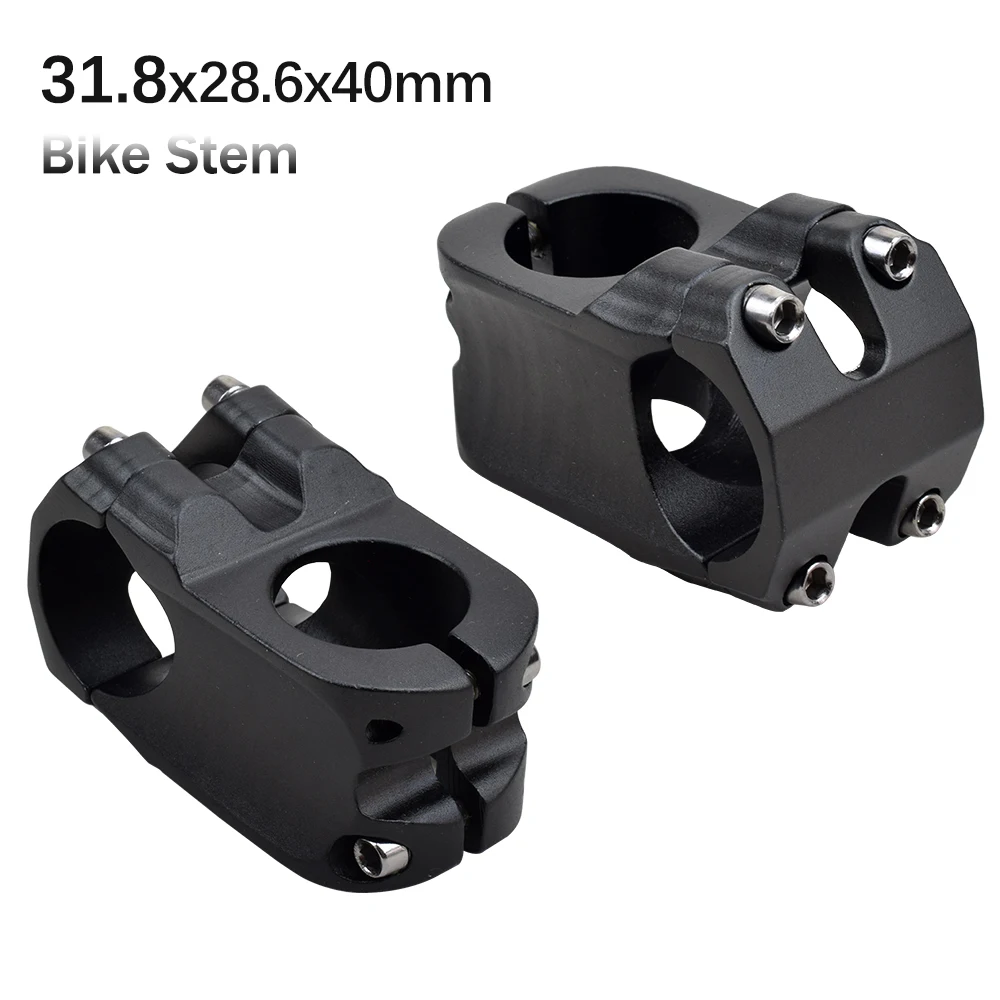 Aluminum Alloy Bike Stem 28.6x31.8mm Durable Cycling Parts 40mm Length BMX MTB Mountain Bicycle Handlebar Stem 1-1/8