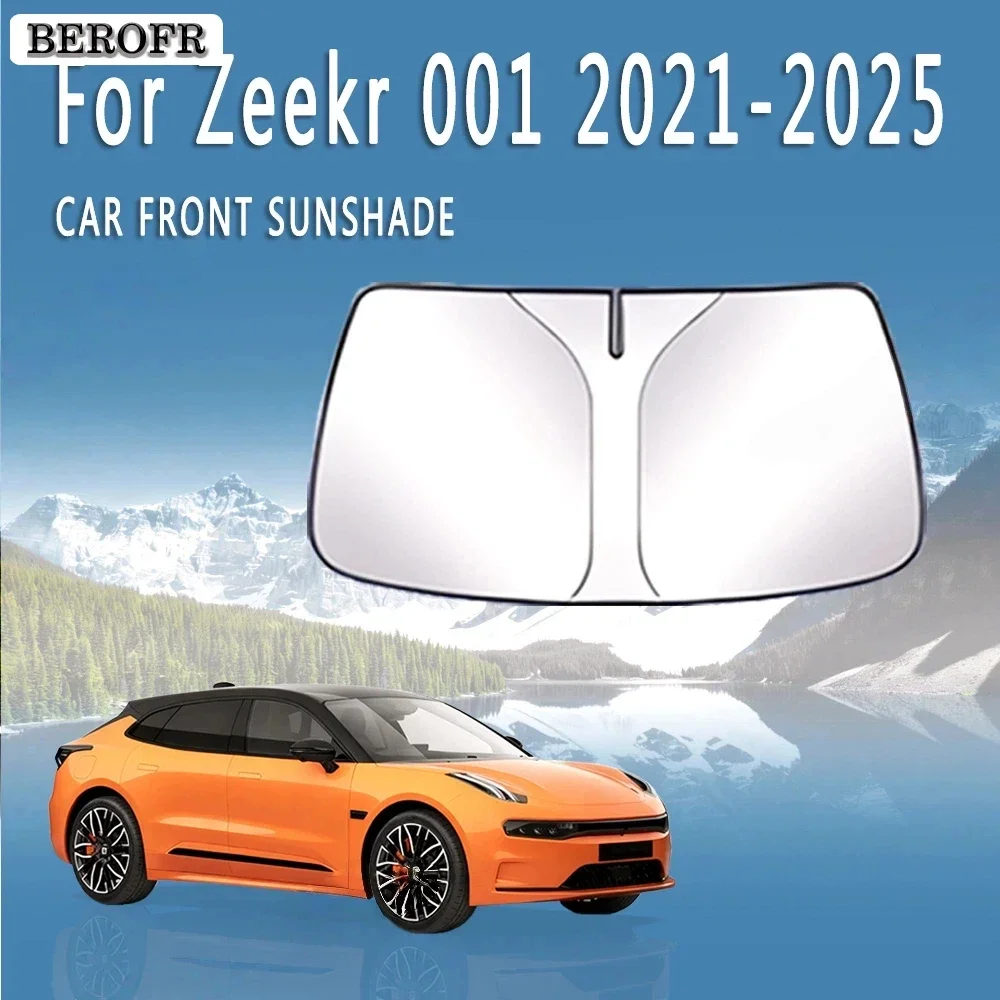 

Car Front Windshield Sunshade Heat Insulation Sun Visor Summer Auto Accessories For Zeekr 001 2021~2025 2022 2023 2024 Foldable