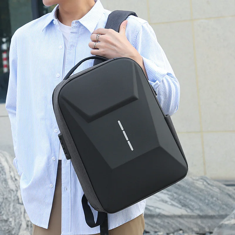 

New hard-shell backpack anti-theft business computer bag male large-capacity schoolbag power USB large-capacity backpack