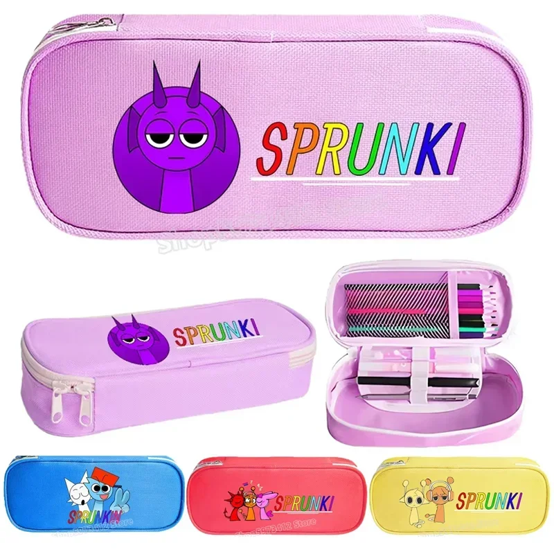 2026 Sprunkis Jungen Federmäppchen Stiftetui mit Anime-Druck Praktisches Schul-Schreibwaren-Etui Cartoon-Federmäppchen Geburtstagsgeschenk