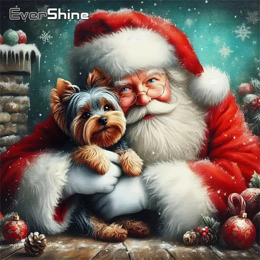 Evershine Diamant Malerei Weihnachtsmann Porträt DIY Bild Strass Stickerei Hund Neue Kollektion Mosaik Weihnachtsgeschenk