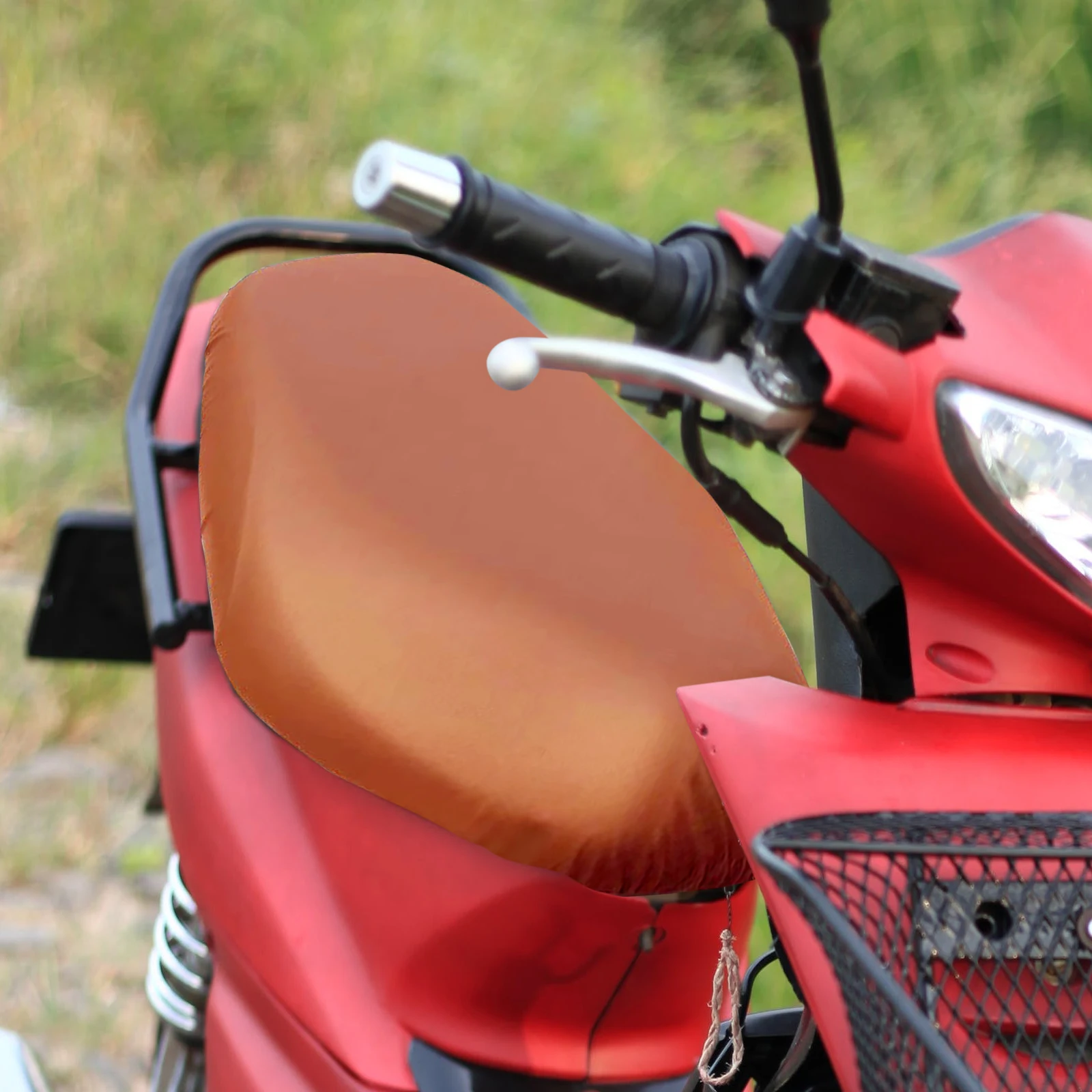 

Waterproof Motorcycle Seat Cover Cushion Brown Color Universal Fit Electric Scooter Bike Protects Comfortable