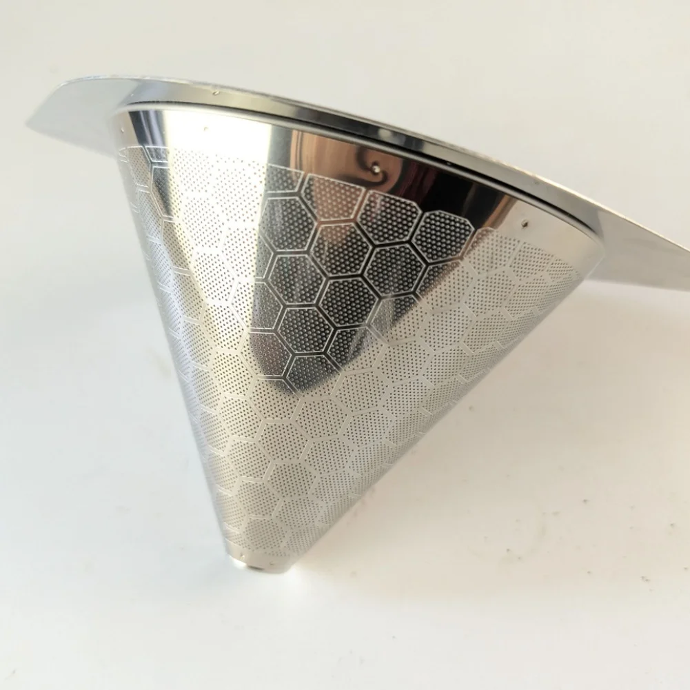 Stainless Steel Pour Over Coffee Filter Dripper Works with For Hario 02 03 and Other Standard Cone-Type Brewing Devices