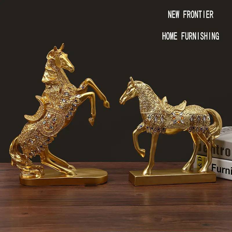 

"Living Room Wine Cabinet High-end Decorative Item, Lucky Horse Ornament, Home Office TV Cabinet, Entrance Craftwork"