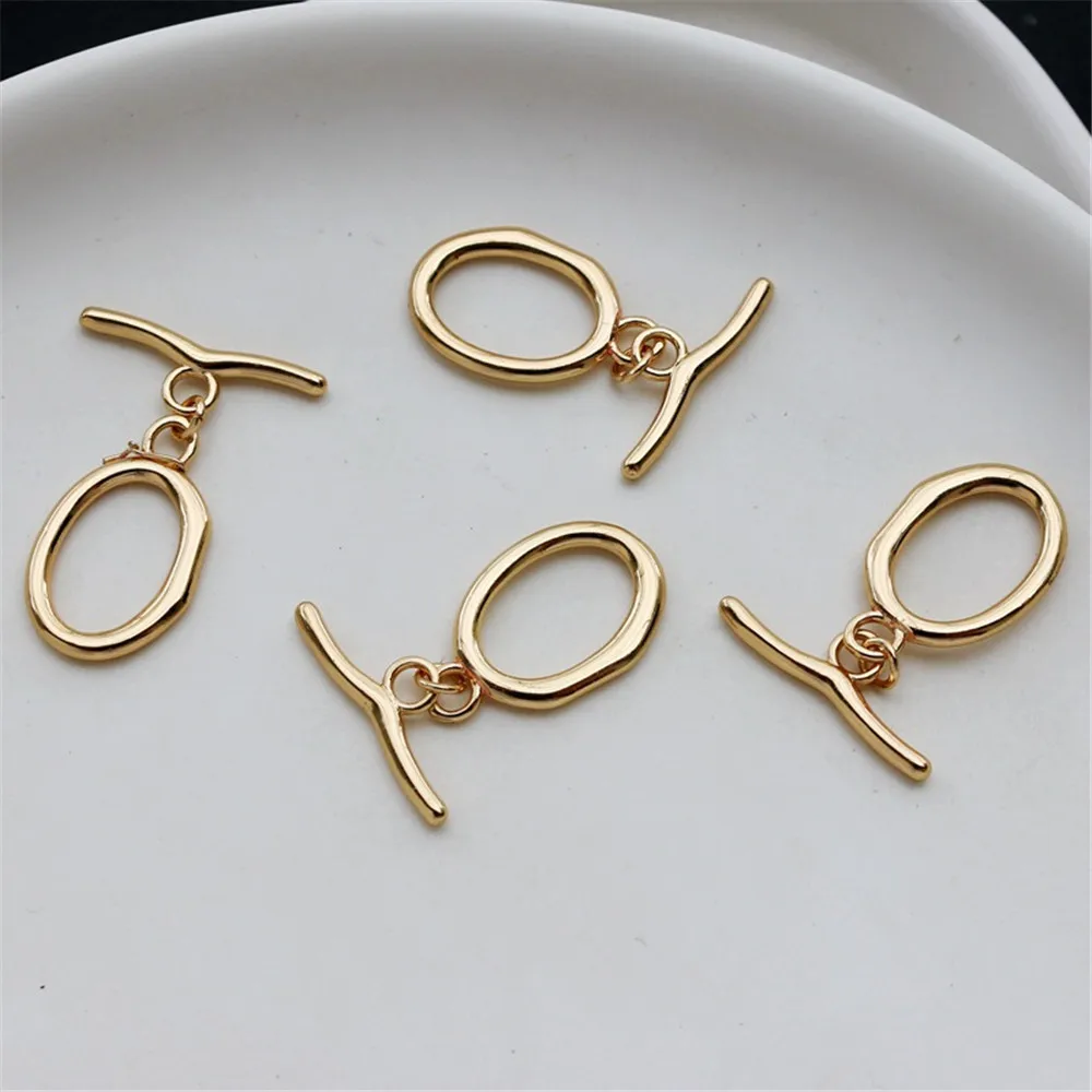 

14K Gold Bracelet Buckle, OT Buckle, Oval Connection, DIY Jewelry Accessories, 14*18mm