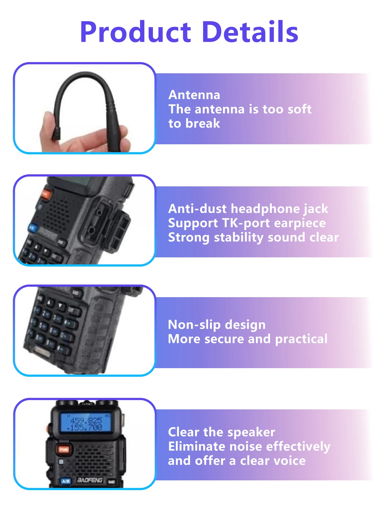 1PC Baofeng 高品質 UV-5R ポータブルハンドヘルドトランシーバー 128 チャンネル 3-5 キロ長距離 FM ラジオ通信 USB