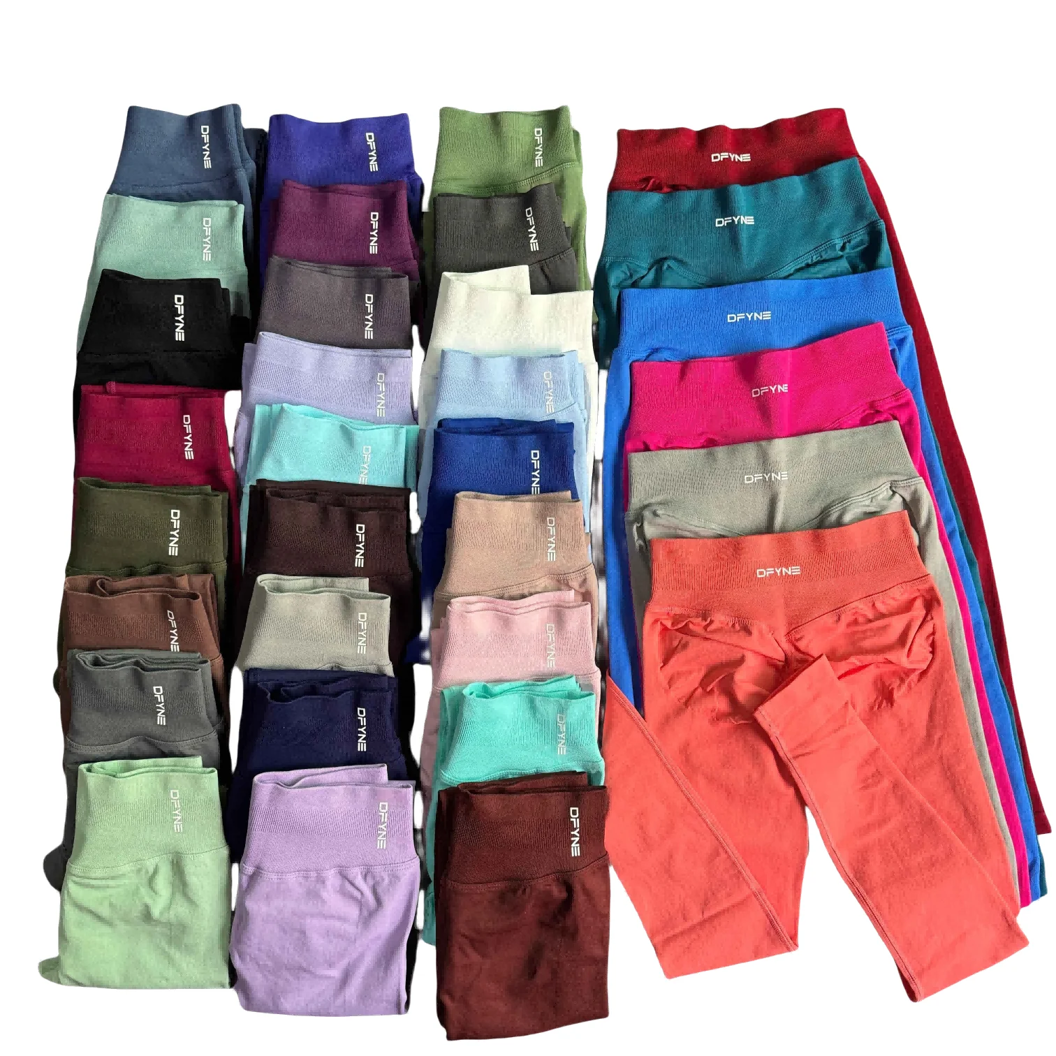 Leggings d'impact avec Logo femmes taille haute Yoga Legging sans couture Scrunch Bum Leggings de gymnastique collants de sport d'entraînement pantalons extensibles