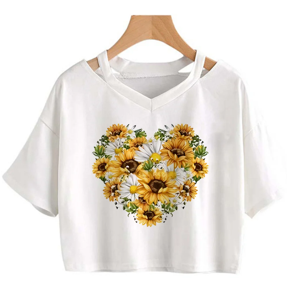 

Leopard Love Heart top women manga summer harajuku t-shirts female Japanese clothes