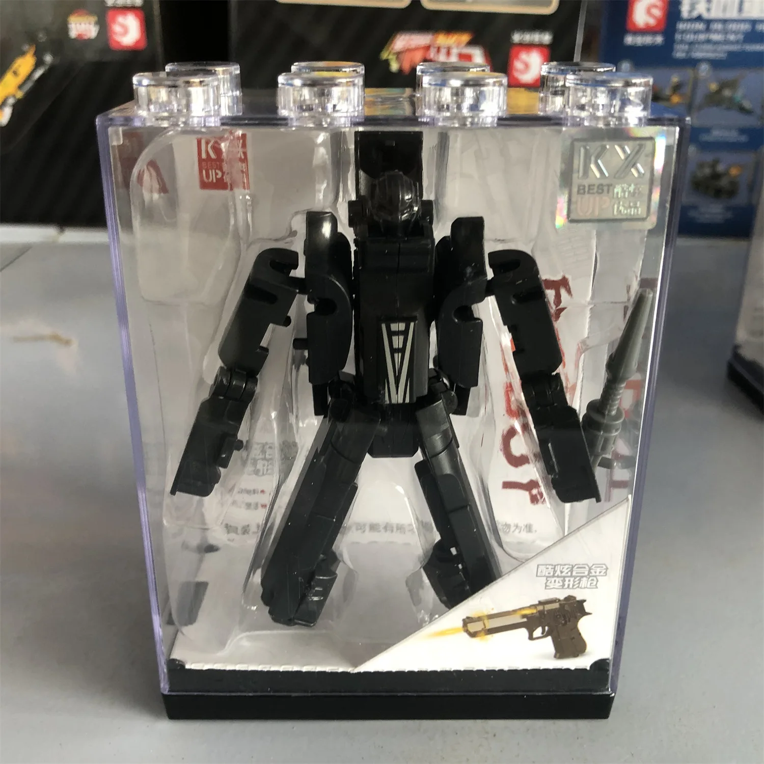 Jouet pour enfants pistolet transformable robot pistolet transformable alliage jouet puzzle assemblage robot modèle figurine