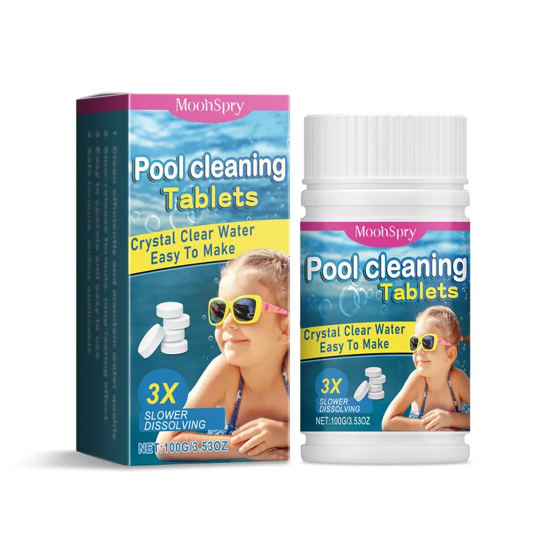 

Pool Cleaning Slow Release Tablets Pool Water Stain Removal Deodorization Multi Function Cleaning Effervescent Tablets