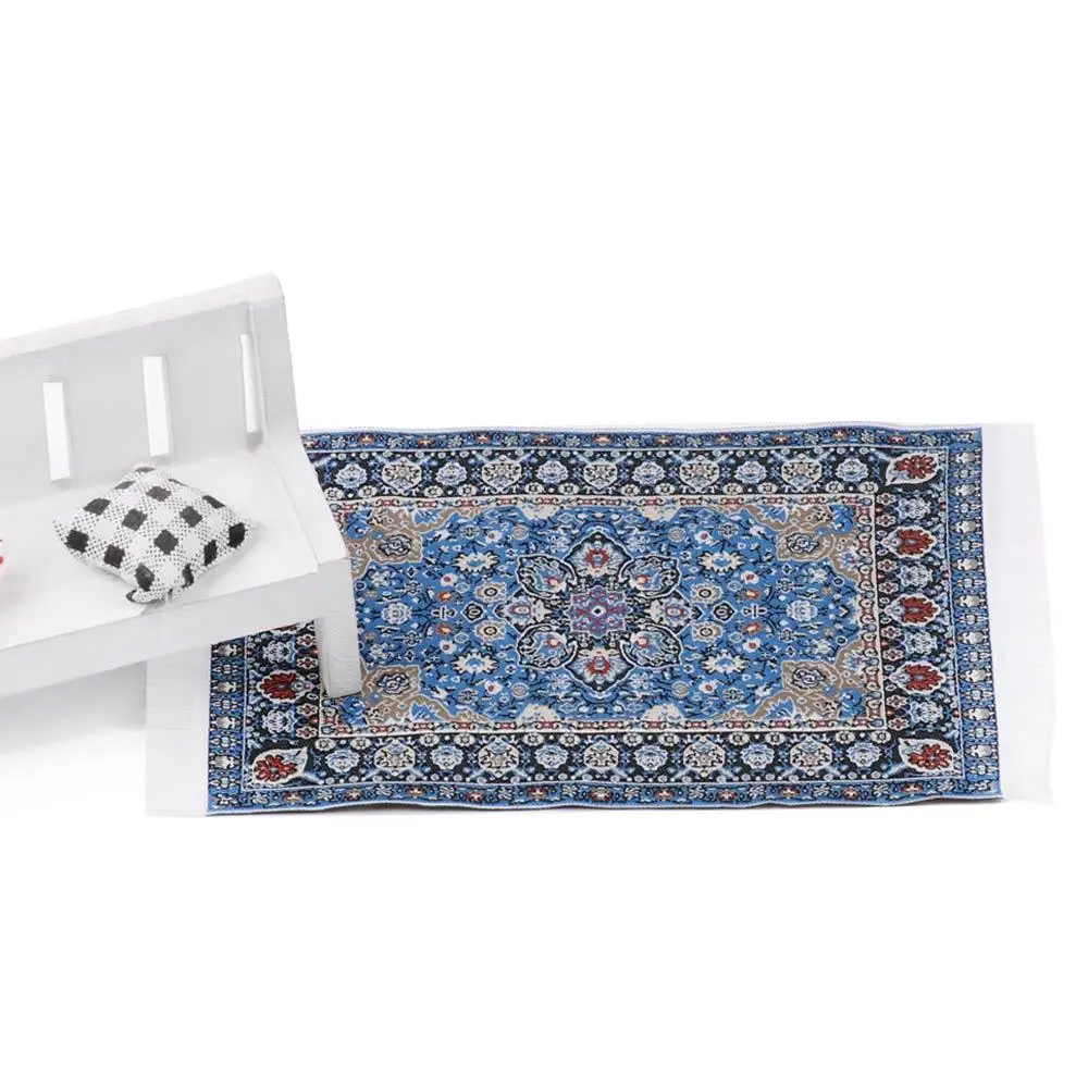 Mini House Decor Turkish Style Dollhouse Carpet  Accessories Miniature Weaving Rug Floor Coverings