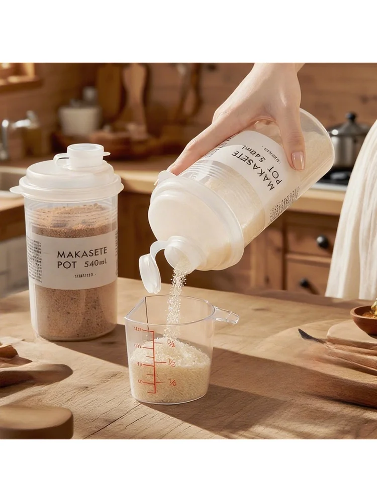 Sed White Cane Sugar Storage Box Red Cane Sugar Ice Sugar Moisture Proof Starch Flour Subpaage Bottle Milk Poer Storag...