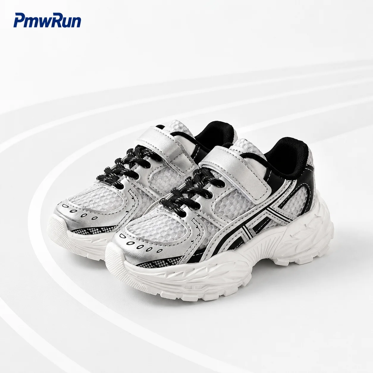 Trend Fashion Sport Shoes For Children PU Leather Breathable Kid's Sneakers Anti-slippery Boy's Girl's Running Footwear