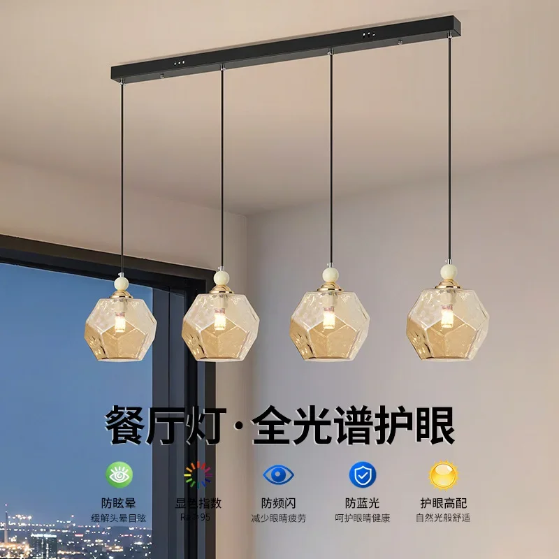 Nordic modern minimalist creative glass restaurant small chandelier bar art bedroom bedside ladder personalized small chandelier