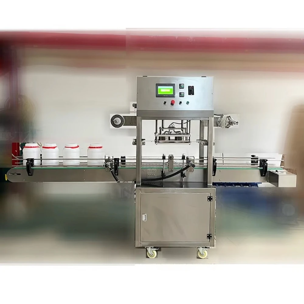 Langtai Automatic Aluminum Film Roll Sealing Machine For Plastic Cup Container Yogurt Pudding Dairy Food Packaging