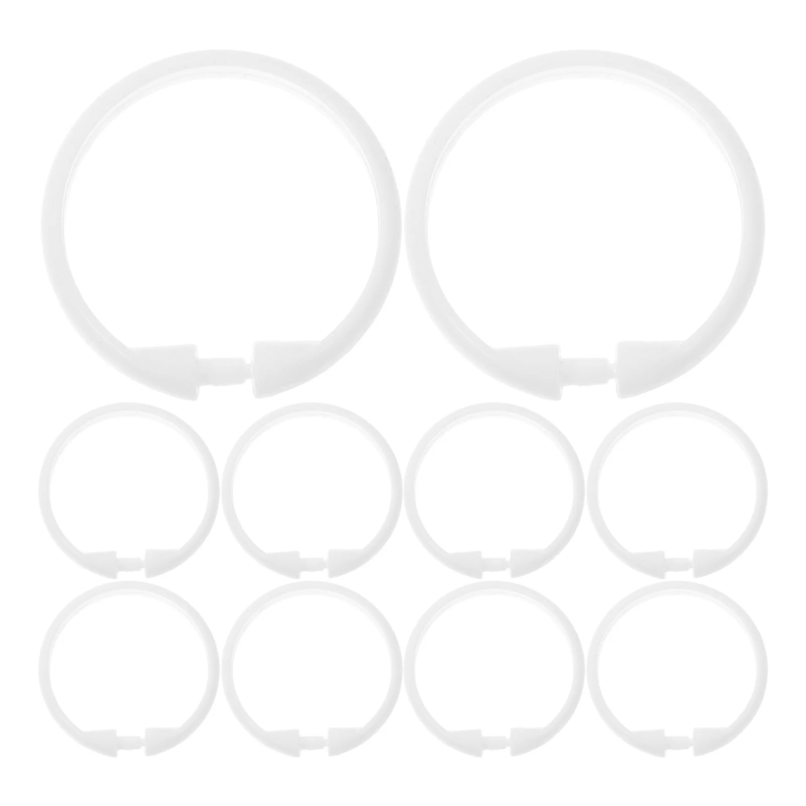 

30Pcs Round Shower Curtain Hooks Thickened Plastic Heavy Duty Rings for Bathroom Sliding Curtain Holders Shower Accessories