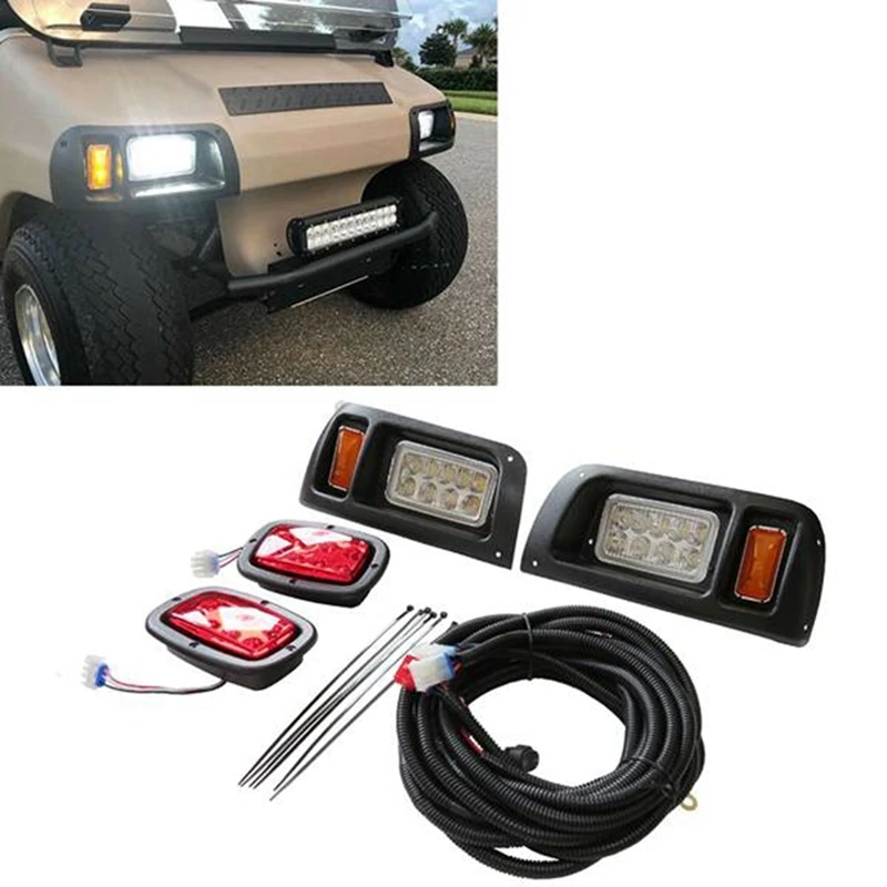 

For Golf Cart Headlight For Club Car DS 1993+ LED Head Light Tail Lights Kit Brake Turn Signal