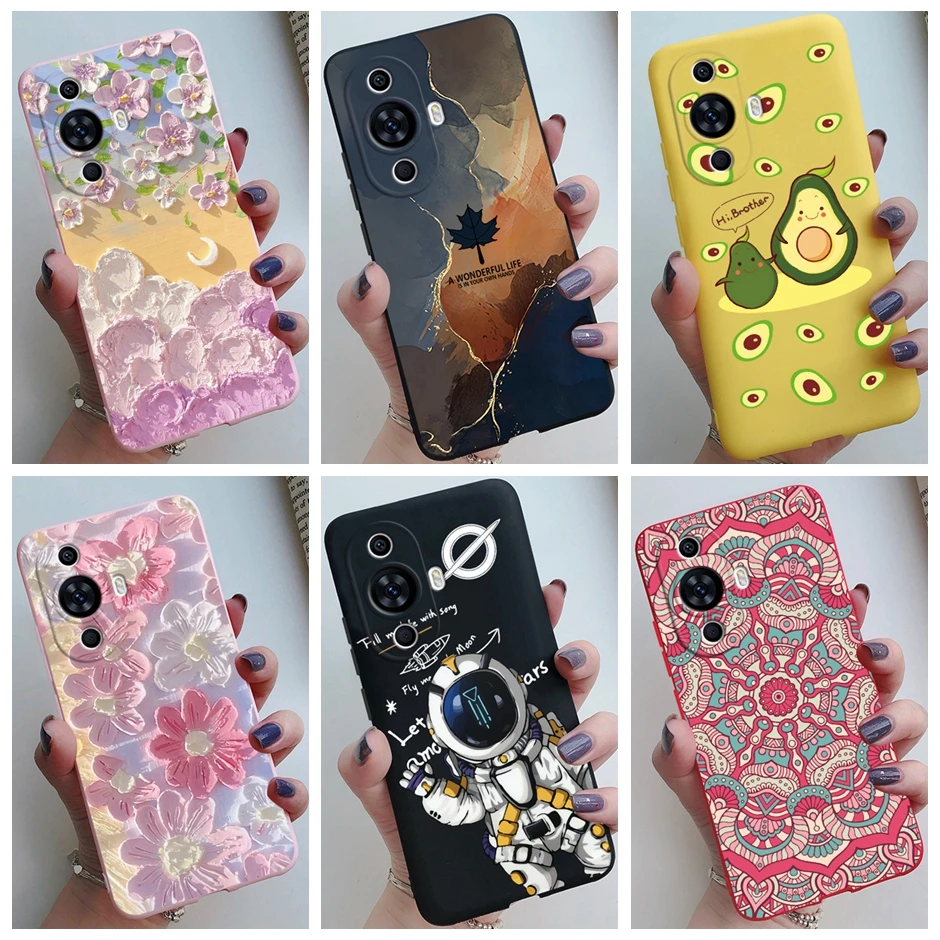 For Huawei Nova 11 Pro Case Nova11 Soft Silicone Flower Maple Phone Cover for Huawei Nova 11 11pro Cases Fundas Protector Coque