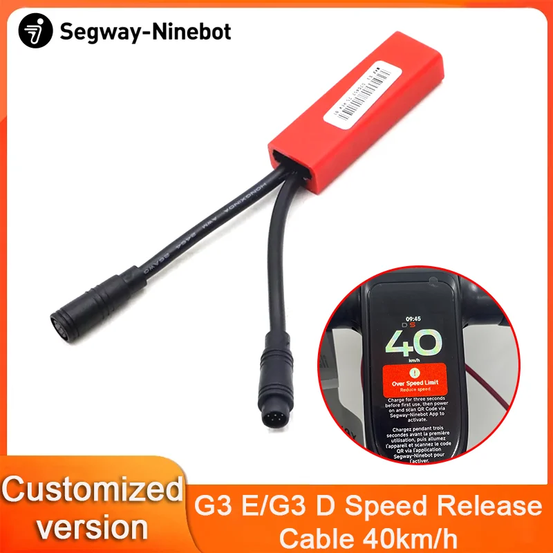 

Customized Release Speed limit Cables for Ninebot by Segway Max G3D/G3E Scooter Max Riding Speed 40km/h Unlock Speed line
