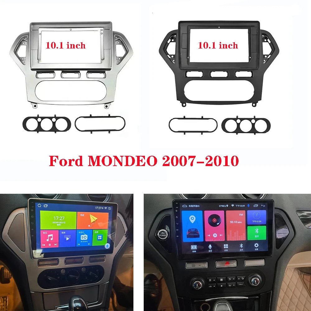 Car Fascia Trim Kit For Ford Mondeo 4 2006 2007 2008 2009 2010 Double Din Car Radio DVD Frame Audio Fitting Adaptor Dash Panel