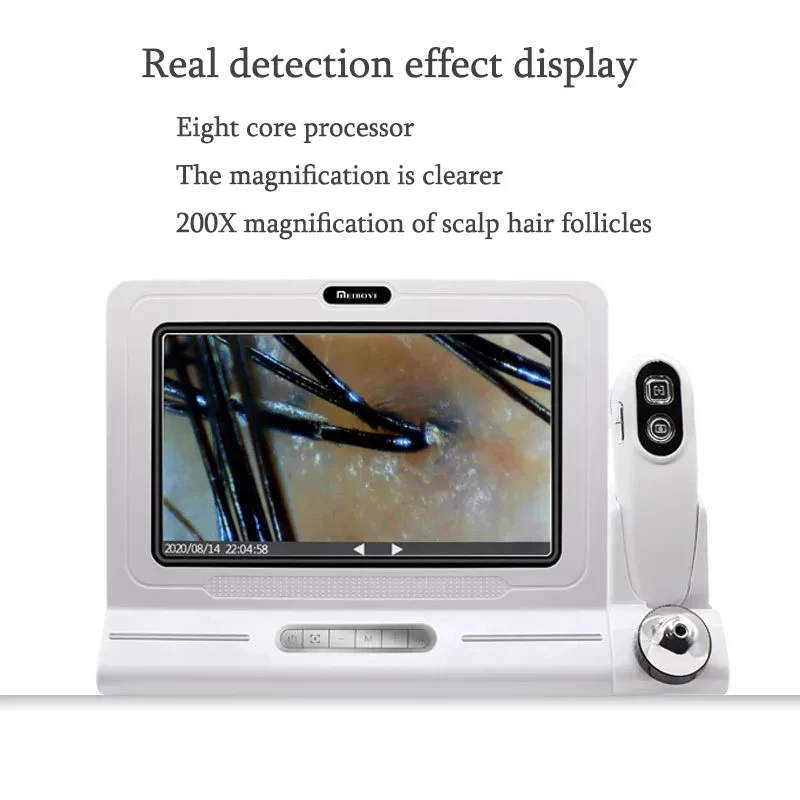 11 Inch LCD Skin & Hair Analyzer Detector Digital Microscope Magnifier Skin Hair Blackhead Follicle Scalp Detector 50X-200X