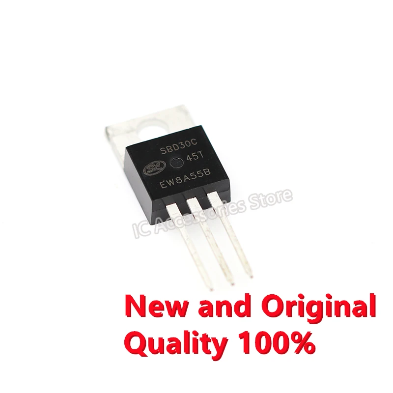 5PCS SBD30C45T TO-220-3L Schottky Diode 45V 30A 700mV@15A brand new original