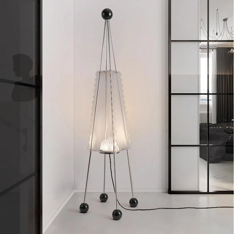 

Original new designer decorative floor lamp, minimalist pagoda light and shadow art lamp, living room and study advanced sense