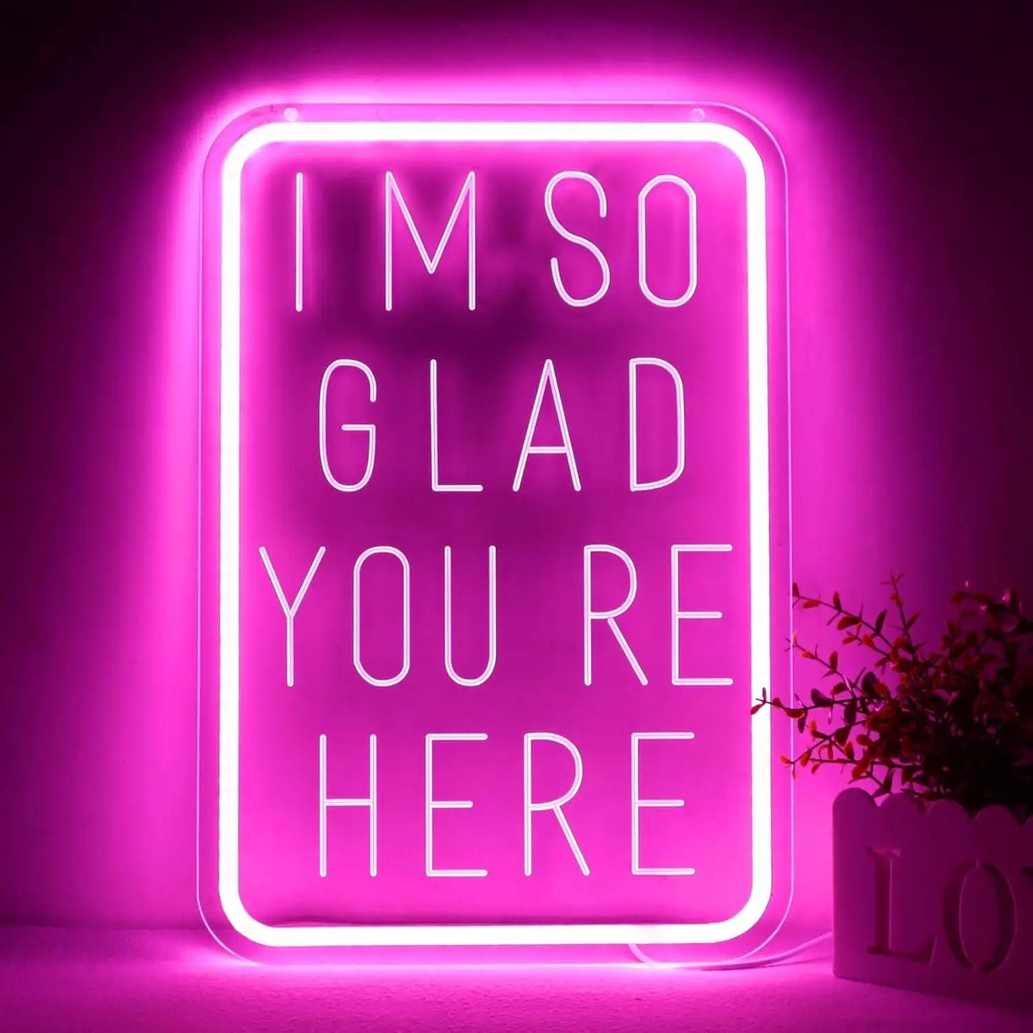 あなたがここにいることをとても喜んでいます-ネオンサイン-usb調光式ledネオンライト-教室-結婚式-パーティー-店舗-ホームデコレーション-誕生日プレゼントに