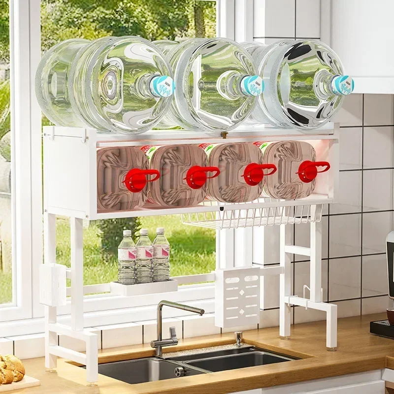 Kitchen Shelf Flip Cabinet Dustproof Sink Dish Rack Bowls and Chopsticks Organizer for Efficient Kitchenware Placement