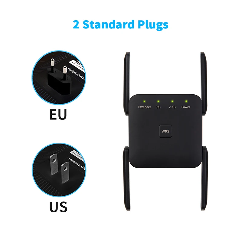 5G wzmacniacz sygnału WIFI bezprzewodowy Adapter Wi-Fi bezprzewodowy daleki zasięg Extender Port LAN 1200AC wzmacniacz dwuzakresowy wzmacniacz