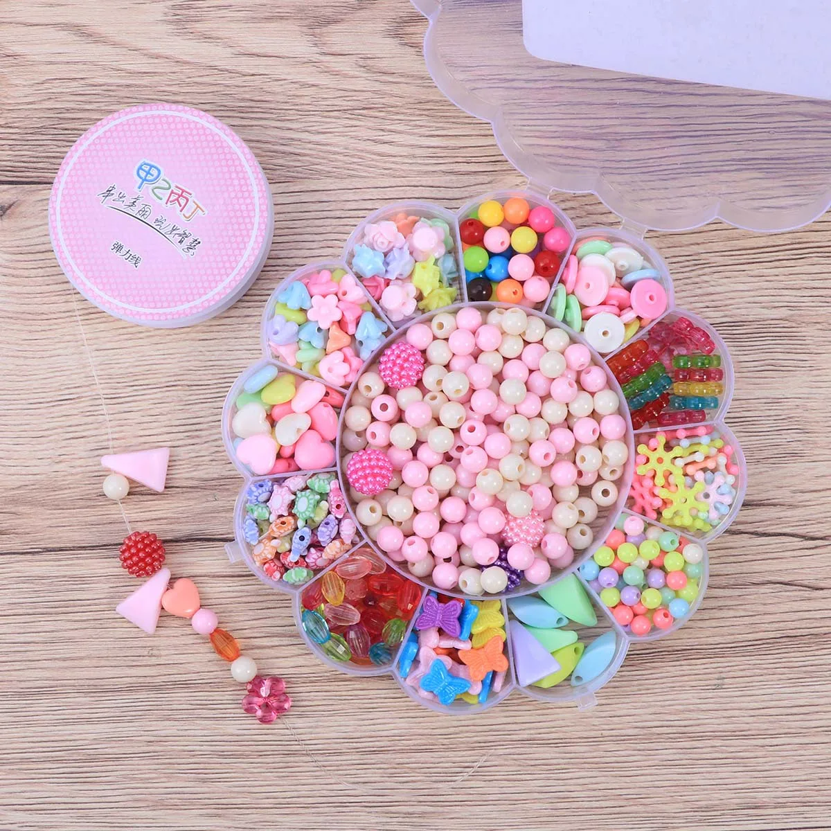 

Beads Set Jewelry Making Craft Kits Multi Color Acrylic Beads Diy Bracelet Necklace Earrings Kids Adults Handmade